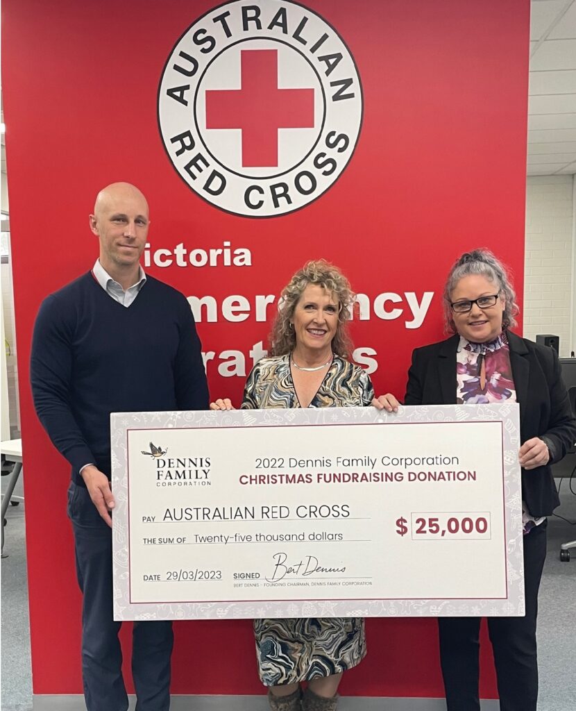 Australian Red Cross says thank you Dennis Family Corporation