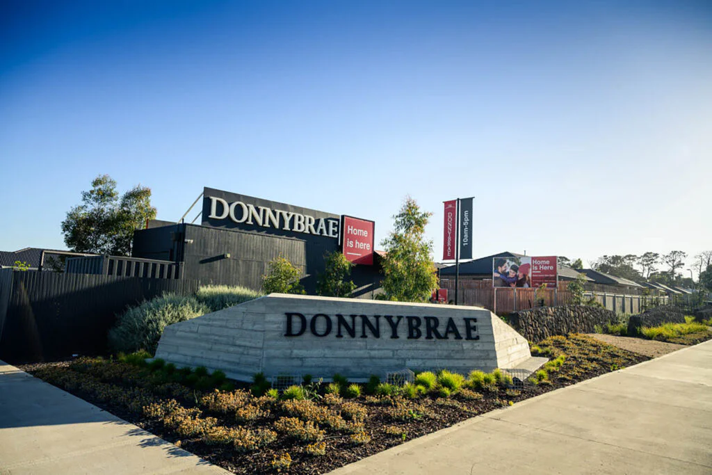 Front of housing estate north of Melbourne