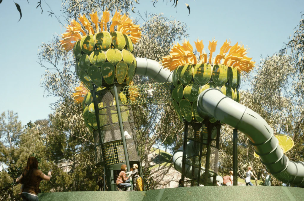 Render of new children's playground in Melbourne