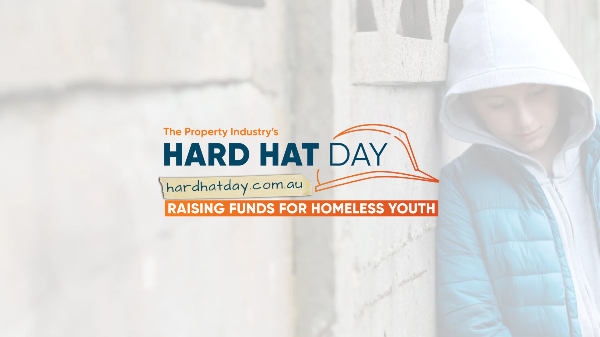Hard Hat Day logo with child in the background.