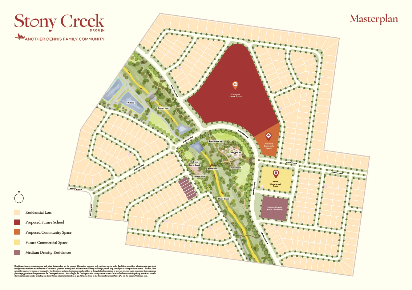 Map of Stony Creek residential development in Drouin